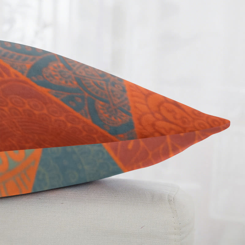 Triangle Pattern Cotton Jacquard Square Pillowcases(2PCS) - image 2