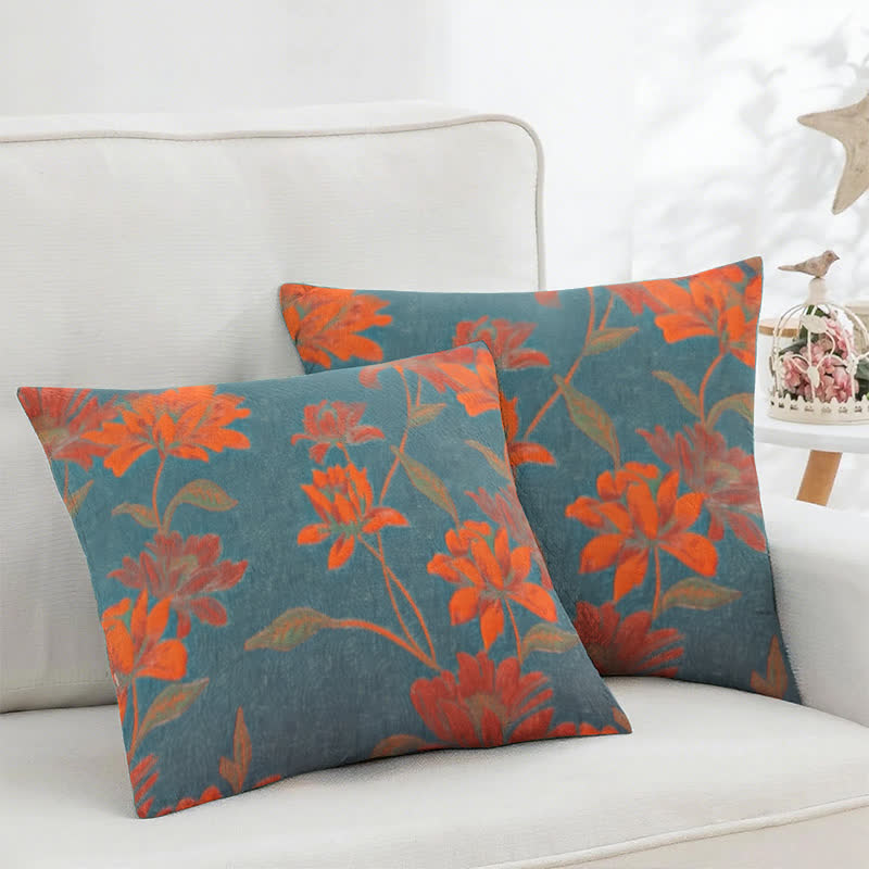 Lotus Cotton Jacquard Square Pillowcases(2PCS) - 18" x 18" - image 0