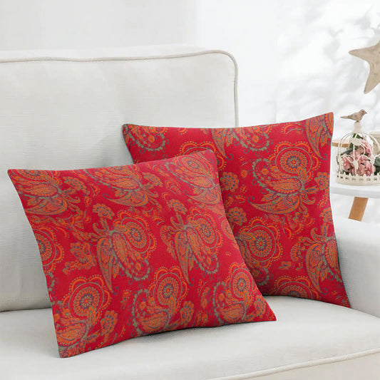 Paisley Print Cotton Jacquard Square Pillowcases(2PCS) - 18" x 18" - image 0