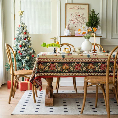 Christmas Bell Floral Jacquard Tablecloth - image 3