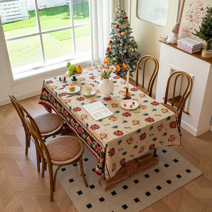 Christmas Bell Floral Jacquard Tablecloth - image 2