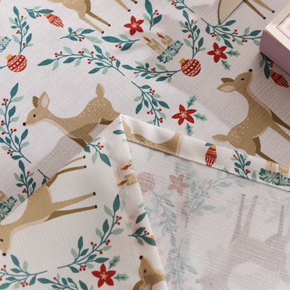 Christmas Elk Print Waterproof Tablecloth - image 4