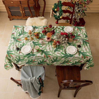 Christmas Pine Cone Print Tablecloth - image 3