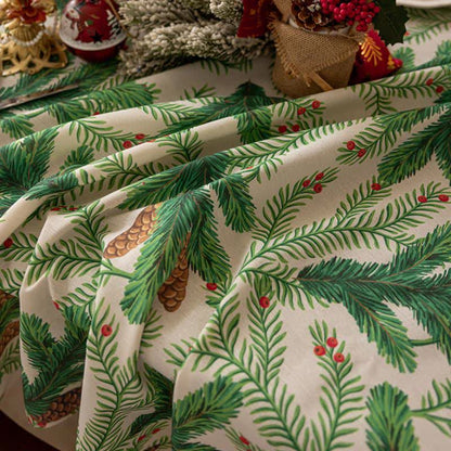 Christmas Pine Cone Print Tablecloth - image 4