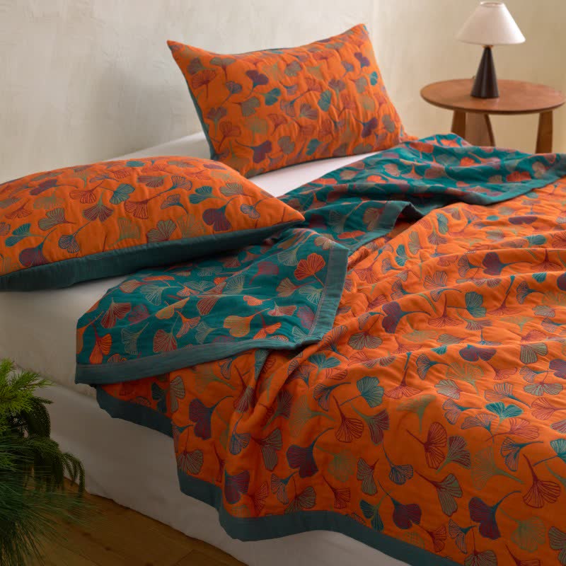 Ginkgo Biloba Organic Cotton Quilt - image 16