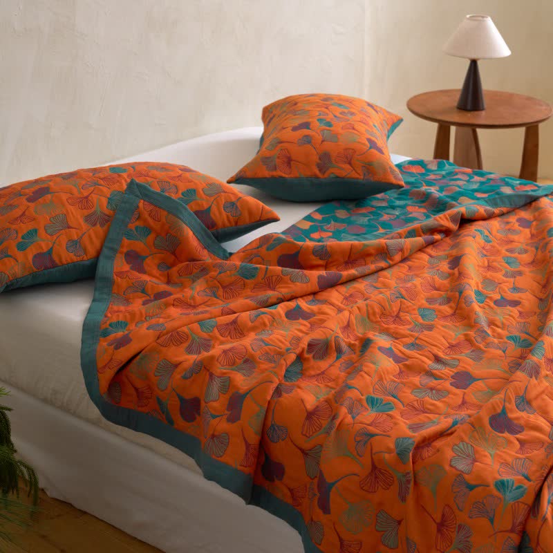 Ginkgo Biloba Organic Cotton Quilt - image 15
