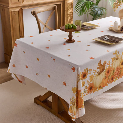 Sunflower Pumpkin Harvest Waterproof Tablecloth - image 3
