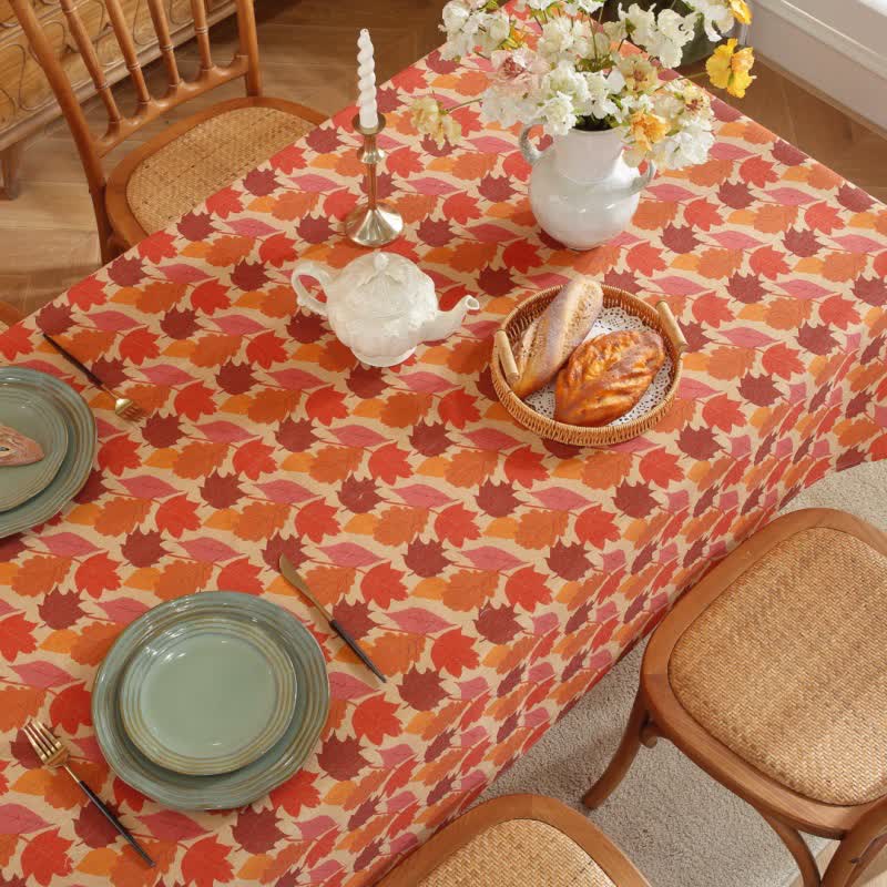Autumn Harvest Maple Leaf Tablecloth - image 2