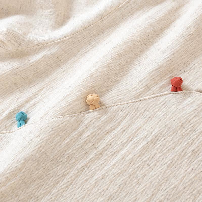 Oriental Style Buttoned Loungewear Set - image 5