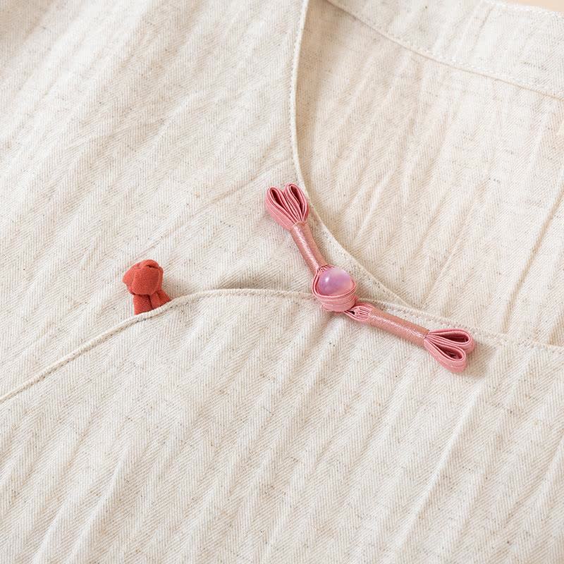 Oriental Style Buttoned Loungewear Set - image 4