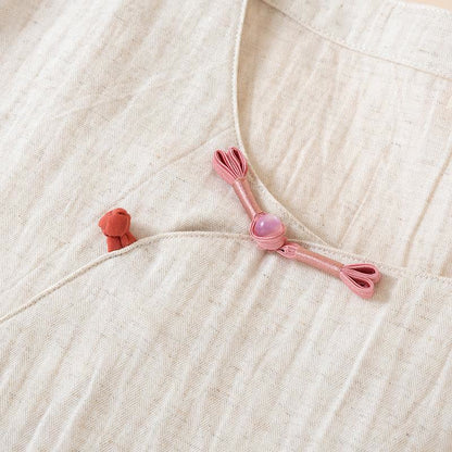 Oriental Style Buttoned Loungewear Set - image 4