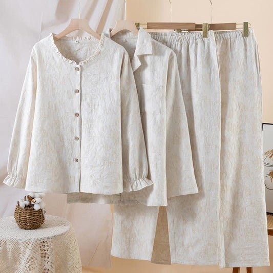 Matching Minimalist Cotton Linen Loungewear Set - image 0