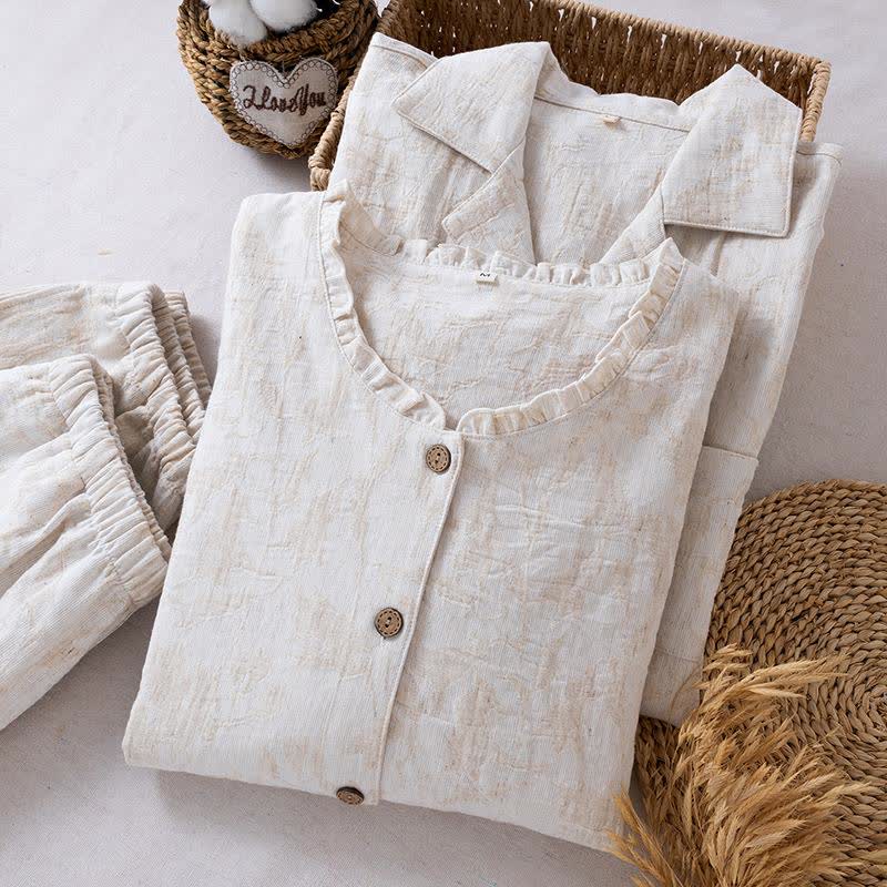 Matching Minimalist Cotton Linen Loungewear Set - image 2