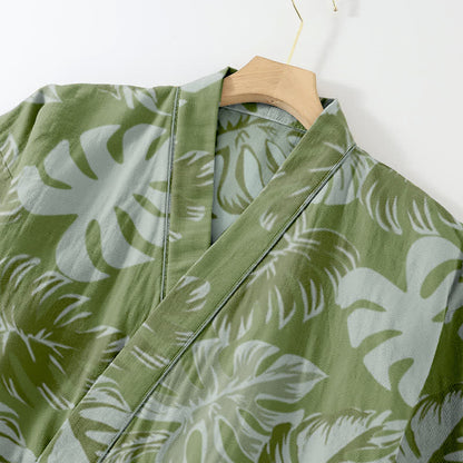 Monstera Cotton Gauze Kimono Loungewear Set - image 2