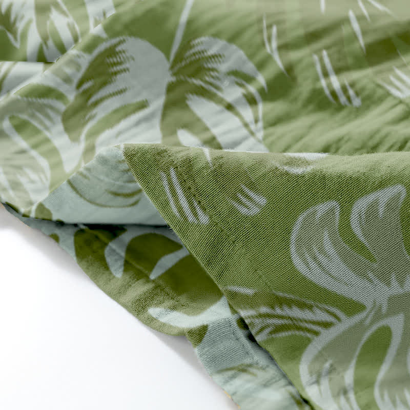 Monstera Cotton Gauze Kimono Loungewear Set - image 3