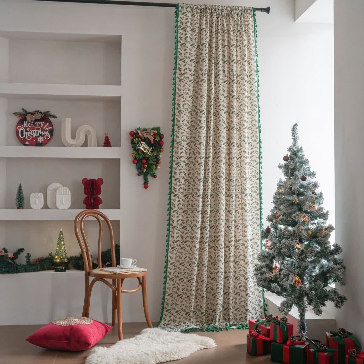 Pine Needle Berry Light Filtering Curtain - image 2