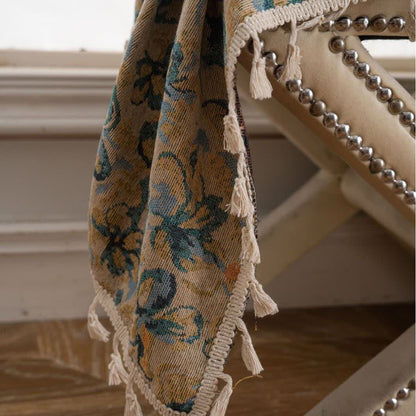 Rustic Blue Floral Light Filtering Curtain - image 5
