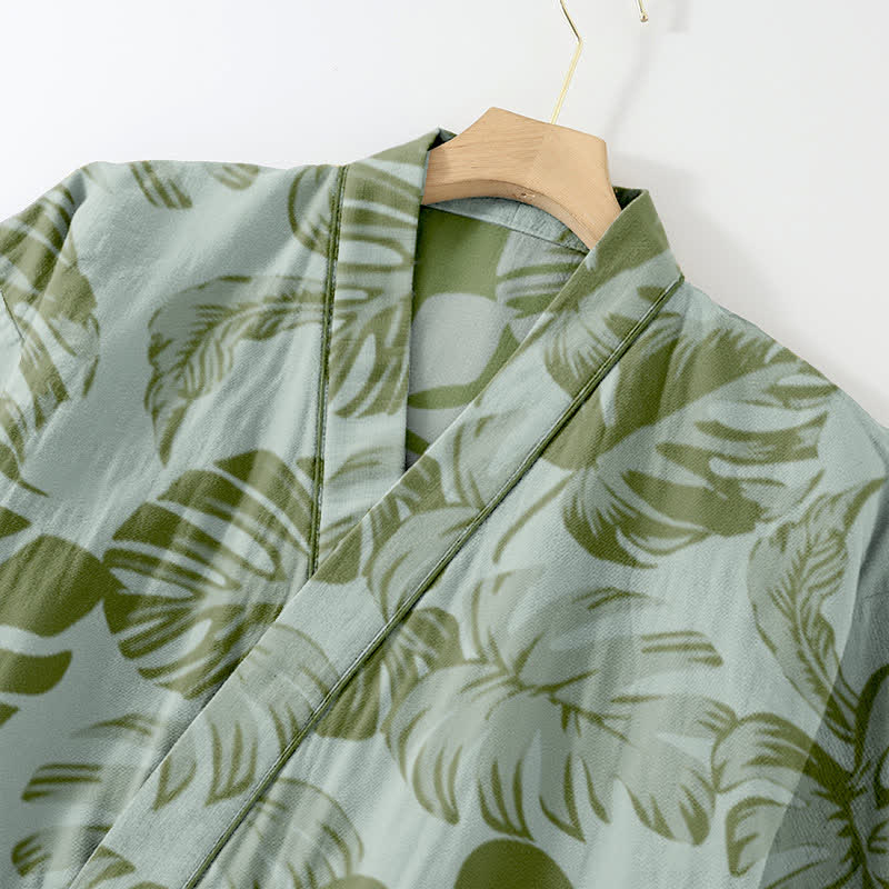 Monstera Cotton Gauze Kimono Loungewear Set - image 5