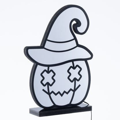 Halloween Infinity Lights Pumpkin with Hat - image 4