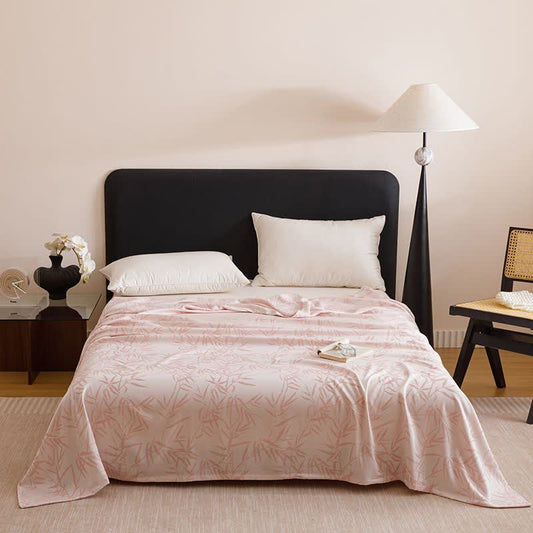 Bamboo Print Cooling Sheet Bedspread - Pink - Queen - image 0