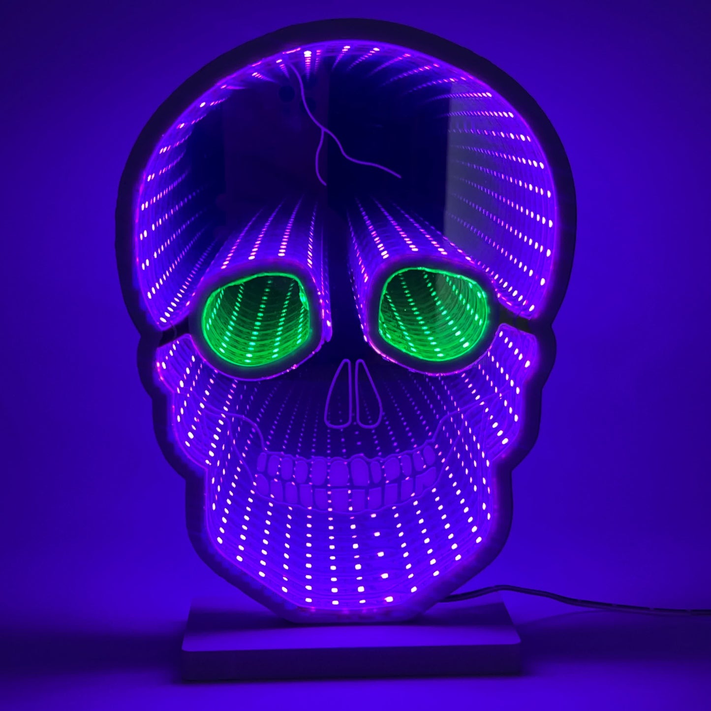 Halloween Skull Infinity Lights with Stand - 2PCS - 2.36"W x 6.69"L x 9.45"H - image 5