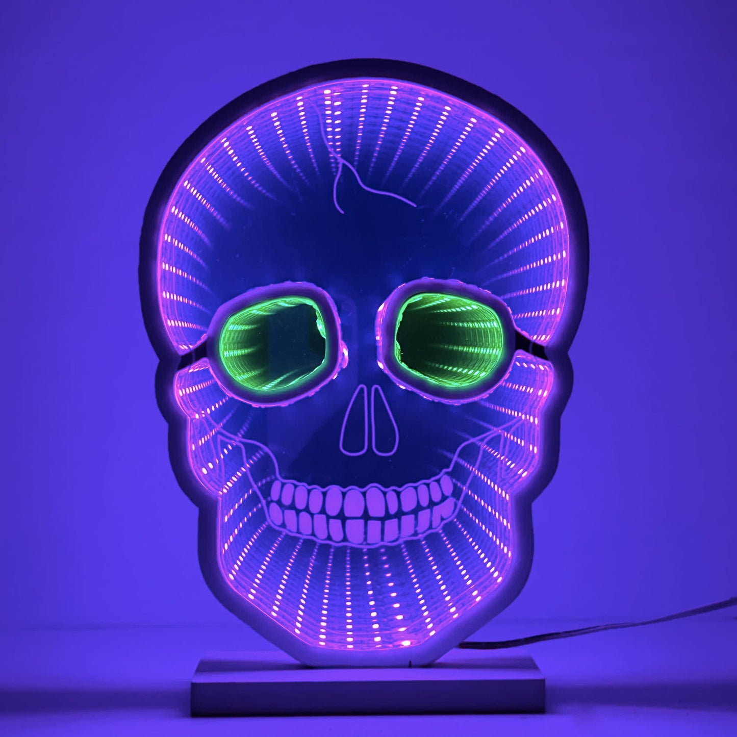 Halloween Skull Infinity Lights with Stand - image 4