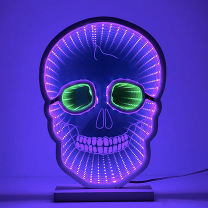 Halloween Skull Infinity Lights with Stand - image 4