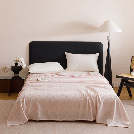 Pastoral Leaf Cooling Sheet Bedspread - Pink - Queen - image 0