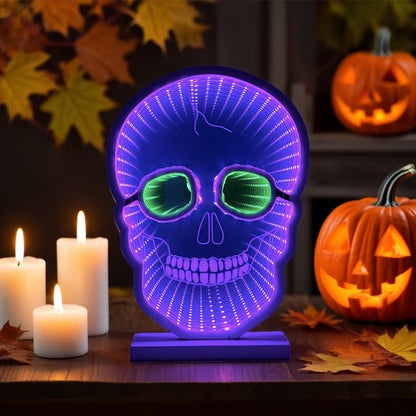 Halloween Skull Infinity Lights with Stand - image 0
