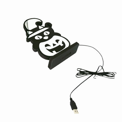 3D Black Cat Pumpkin Infinity Lights - image 6