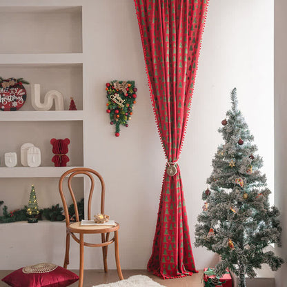 Christmas Fir Tree Holiday Curtain - image 2
