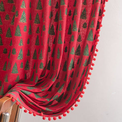 Christmas Fir Tree Holiday Curtain - image 4