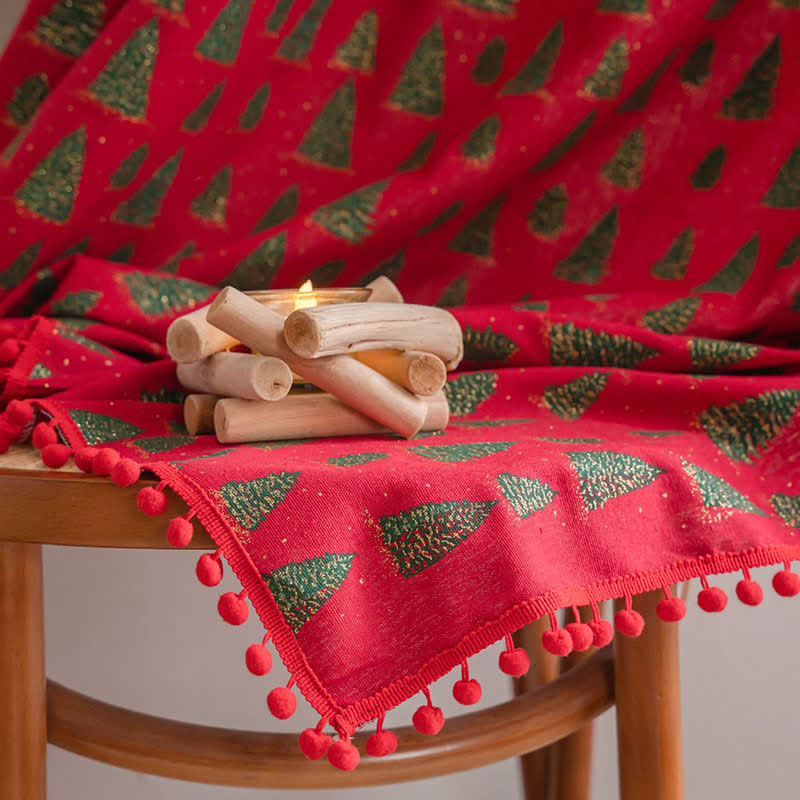 Christmas Fir Tree Holiday Curtain - image 3