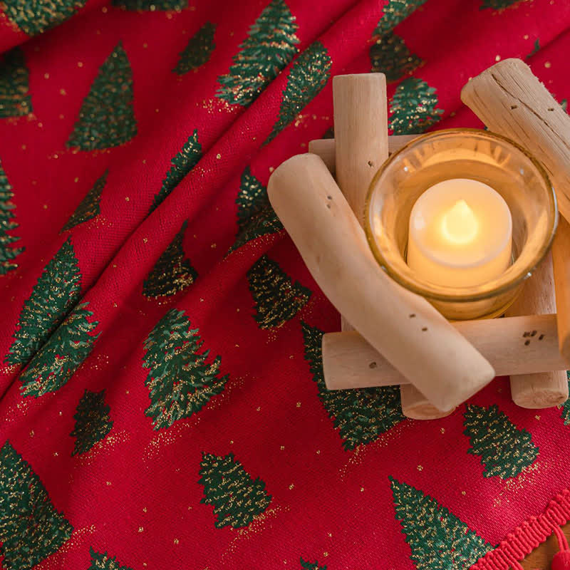 Christmas Fir Tree Holiday Curtain - image 8