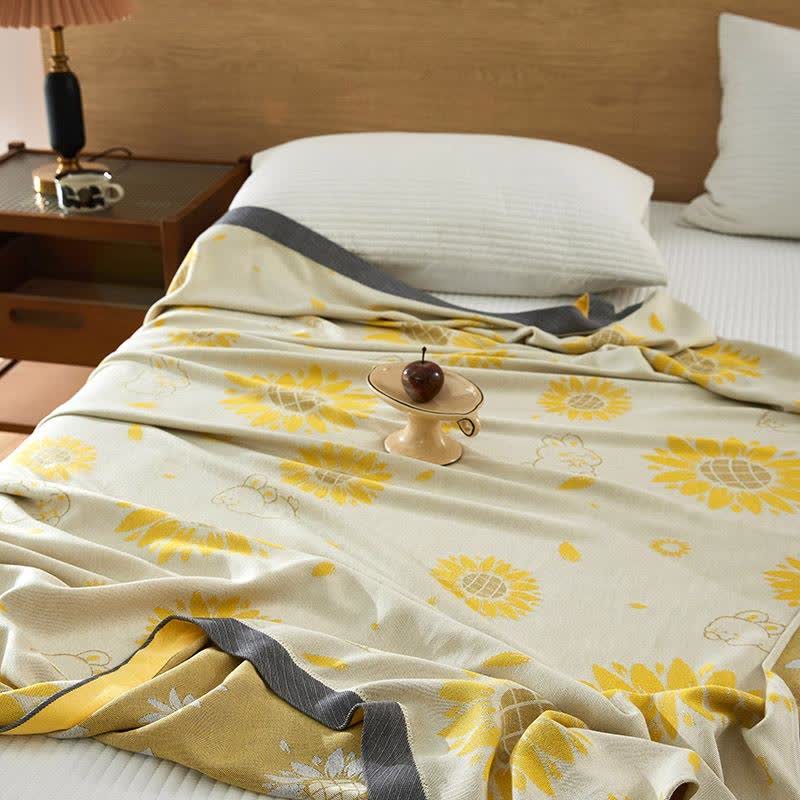 Sunflower Rabbit Cooling Sheet Bedspread - image 2