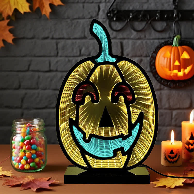 Halloween Pumpkin Demon Infinity Lights - image 1