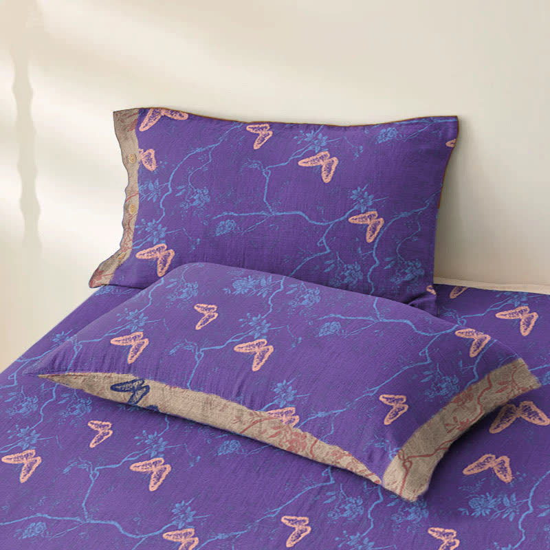 Nature-inspired Butterfly Cotton Sheet Bedspread - image 2