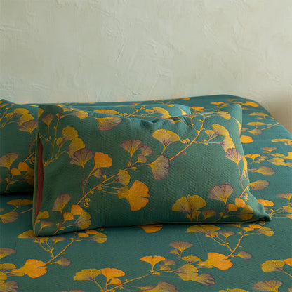 Large Ginkgo Leaf Cotton Fitted Sheet - image 6