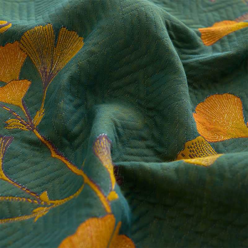 Large Ginkgo Leaf Cotton Fitted Sheet - image 10