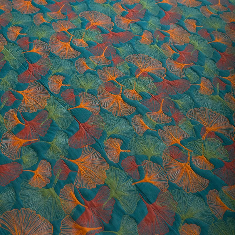 Ginkgo Leaf Cotton Gauze Fitted Sheet - image 6