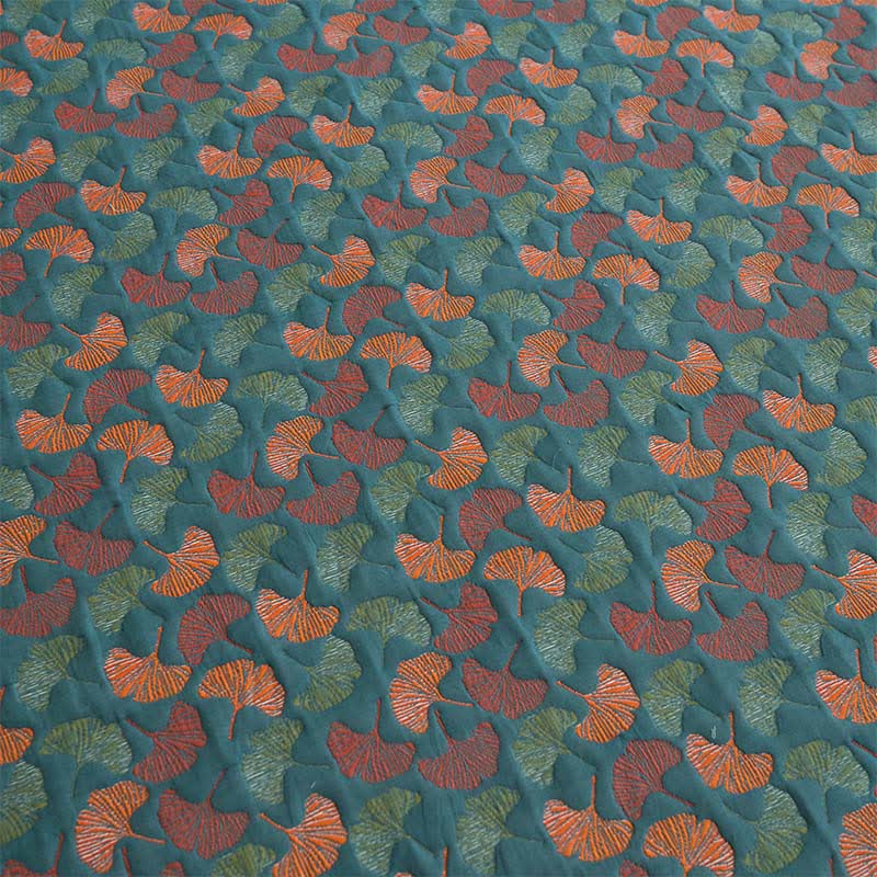 Ginkgo Cotton Gauze Jacquard Fitted Sheet - image 4