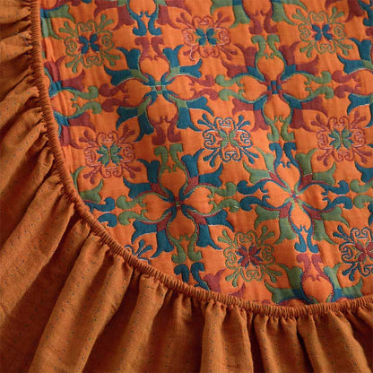 Retro Geometric Pattern Cotton Fitted Sheet - image 8