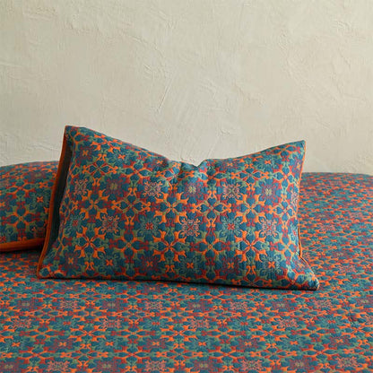 Retro Geometric Pattern Cotton Fitted Sheet - image 4