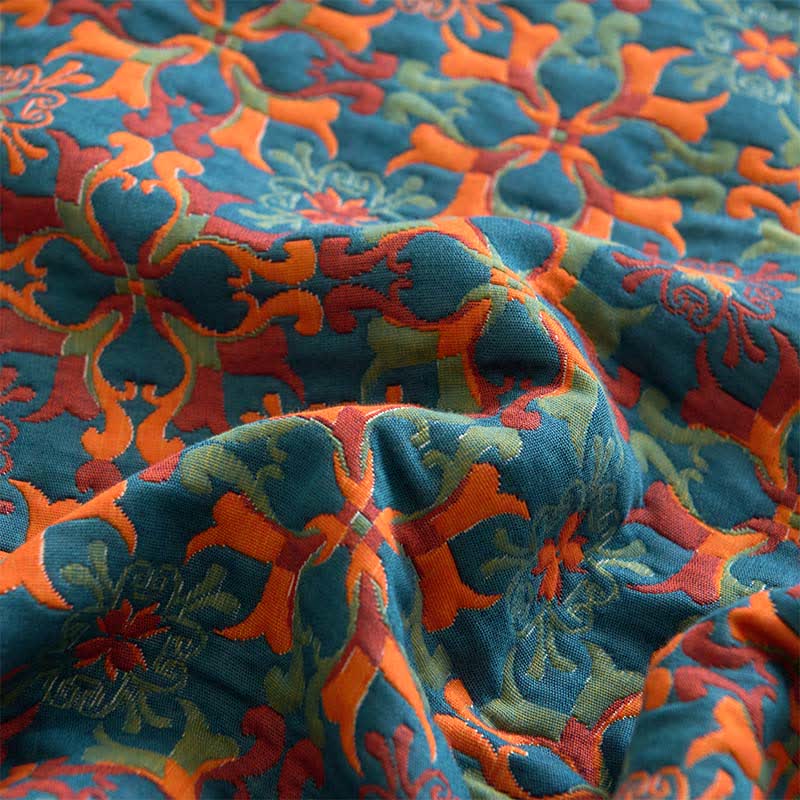 Retro Geometric Pattern Cotton Fitted Sheet - image 7