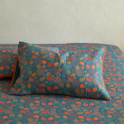 Leaf Print Cotton Gauze  Fitted Sheet - image 4