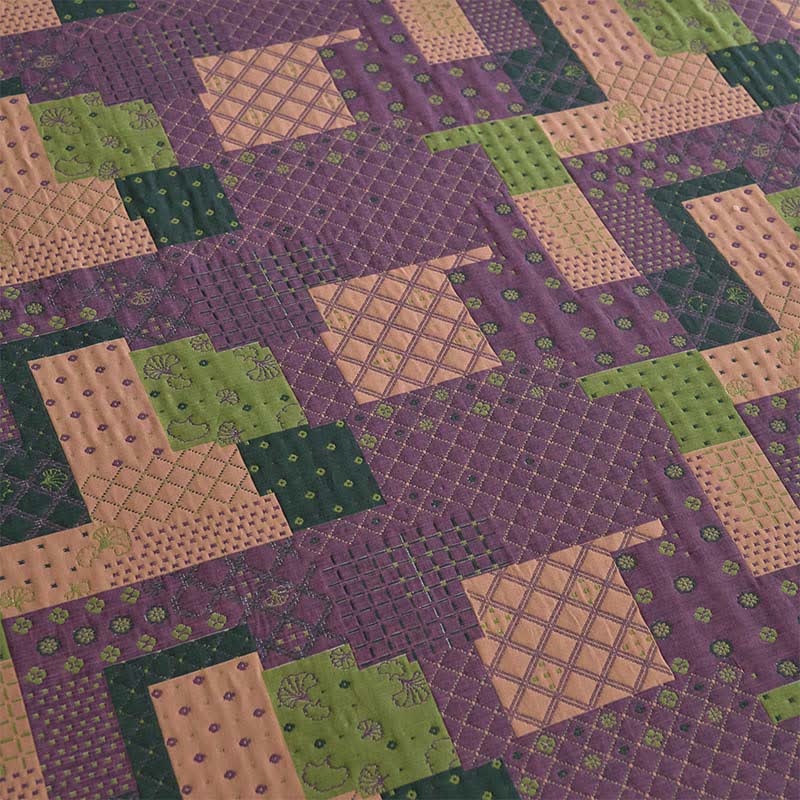 Patchwork Cotton Gauze Jacquard Fitted Sheet - image 5