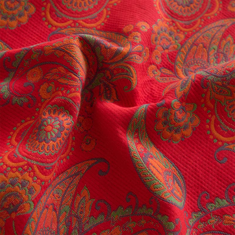 Paisley Floral Cotton Jacquard Fitted Sheet - image 7