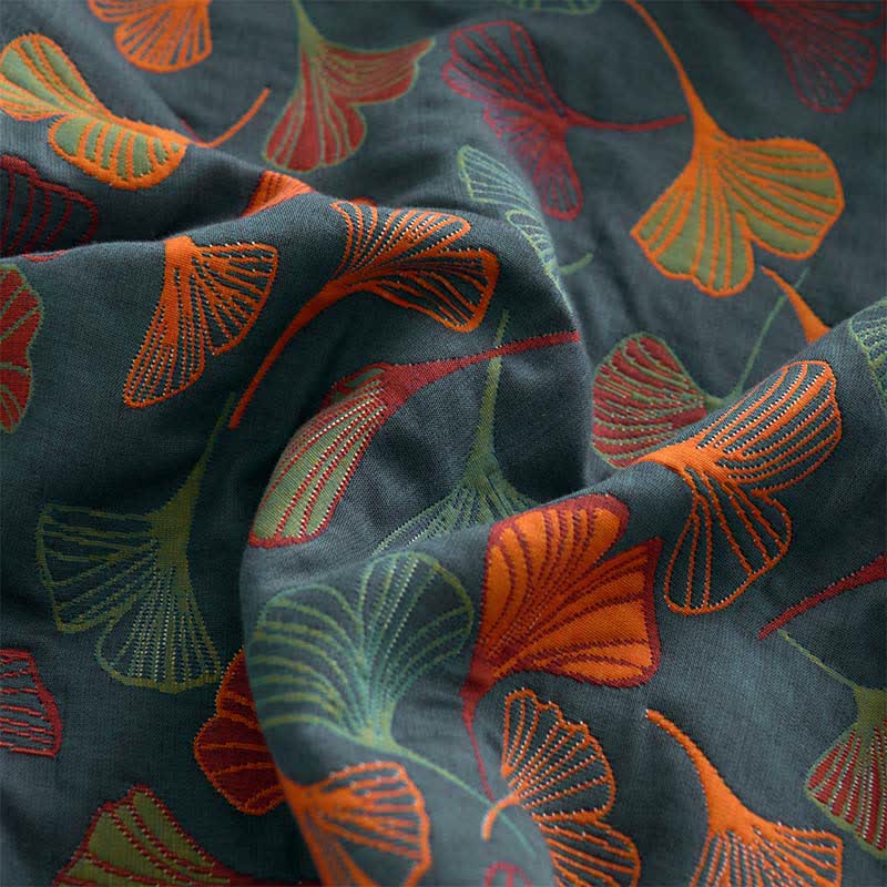 Ginkgo Natural Cotton Gauze Fitted Sheet - image 7