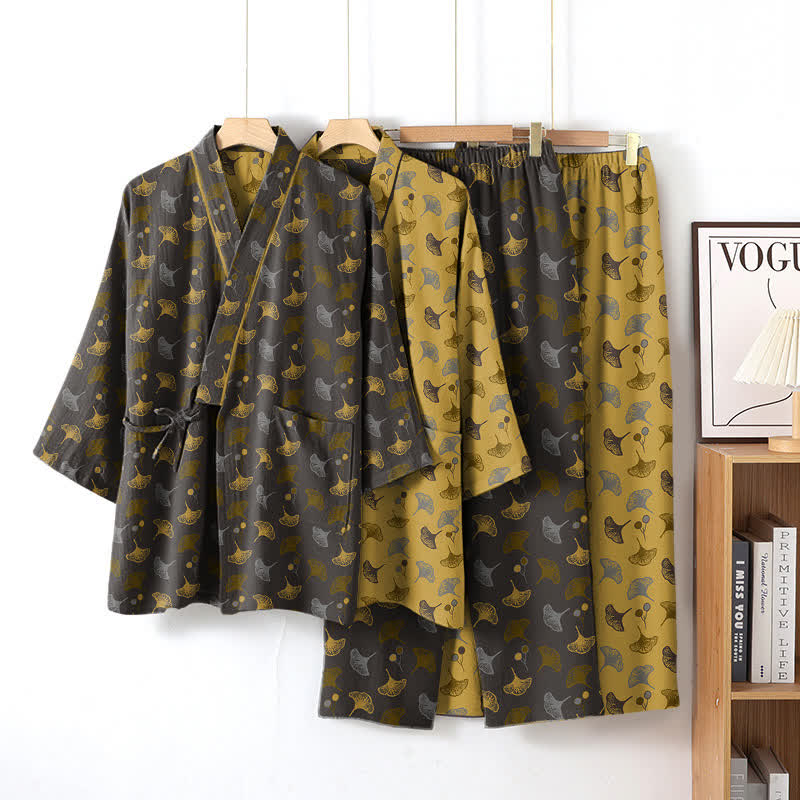 Ginkgo Organic Cotton Kimono Loungewear Set - image 8