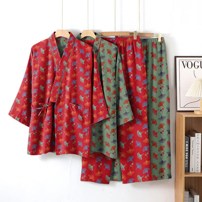 Ginkgo Organic Cotton Kimono Loungewear Set - image 9